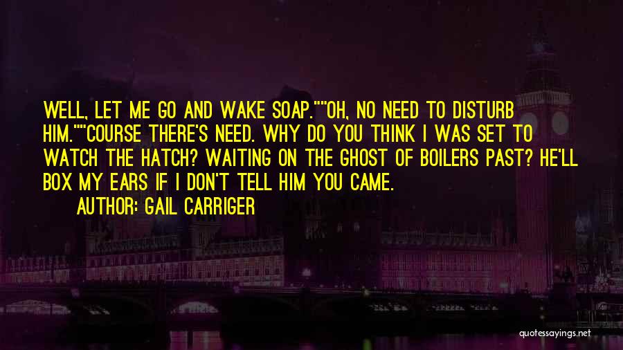 Gail Carriger Quotes: Well, Let Me Go And Wake Soap.oh, No Need To Disturb Him.course There's Need. Why Do You Think I Was