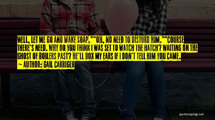 Gail Carriger Quotes: Well, Let Me Go And Wake Soap.oh, No Need To Disturb Him.course There's Need. Why Do You Think I Was