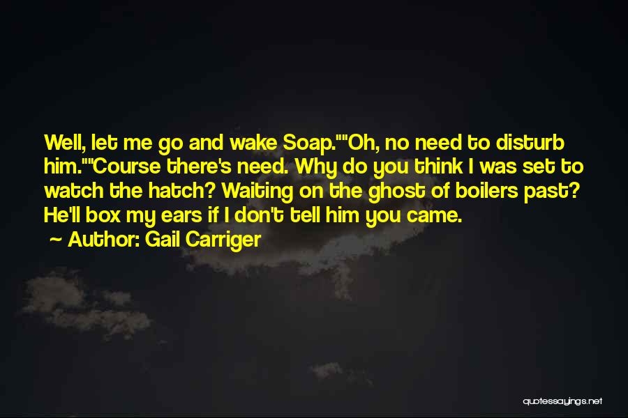 Gail Carriger Quotes: Well, Let Me Go And Wake Soap.oh, No Need To Disturb Him.course There's Need. Why Do You Think I Was