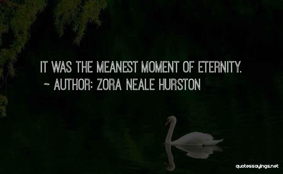 Zora Neale Hurston Quotes: It Was The Meanest Moment Of Eternity.