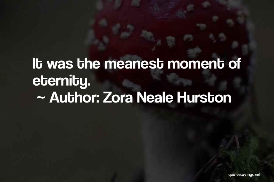Zora Neale Hurston Quotes: It Was The Meanest Moment Of Eternity.
