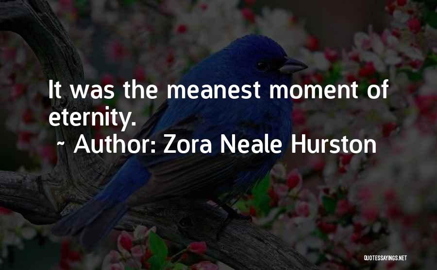 Zora Neale Hurston Quotes: It Was The Meanest Moment Of Eternity.