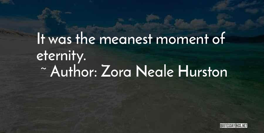 Zora Neale Hurston Quotes: It Was The Meanest Moment Of Eternity.