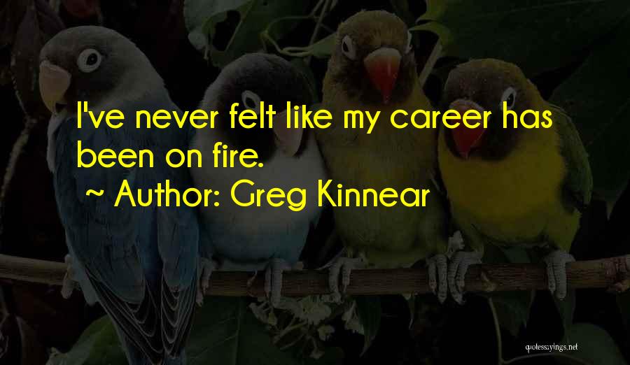 Greg Kinnear Quotes: I've Never Felt Like My Career Has Been On Fire.