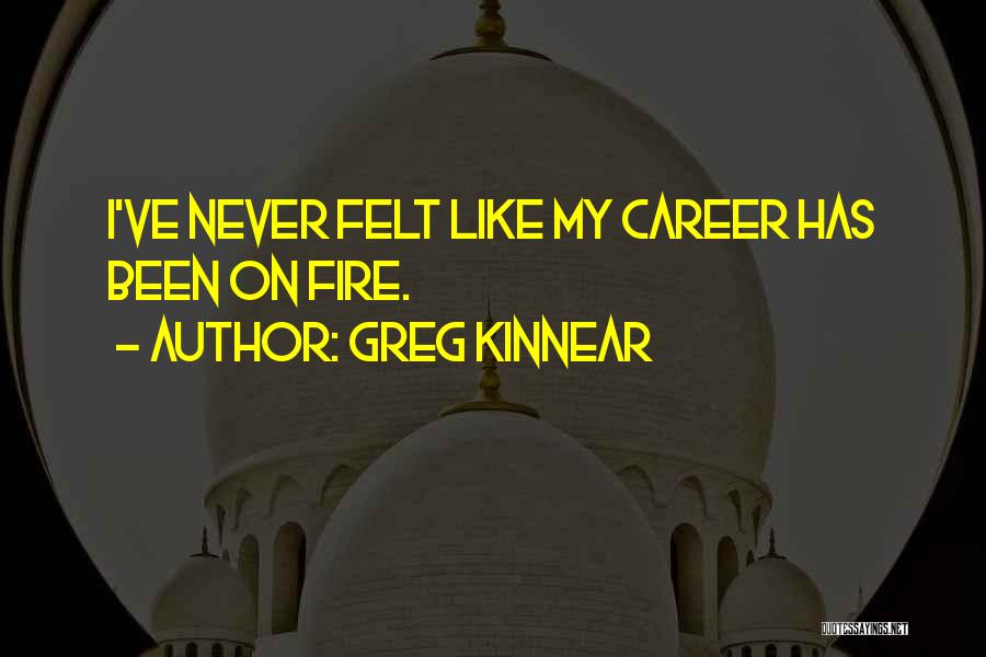 Greg Kinnear Quotes: I've Never Felt Like My Career Has Been On Fire.