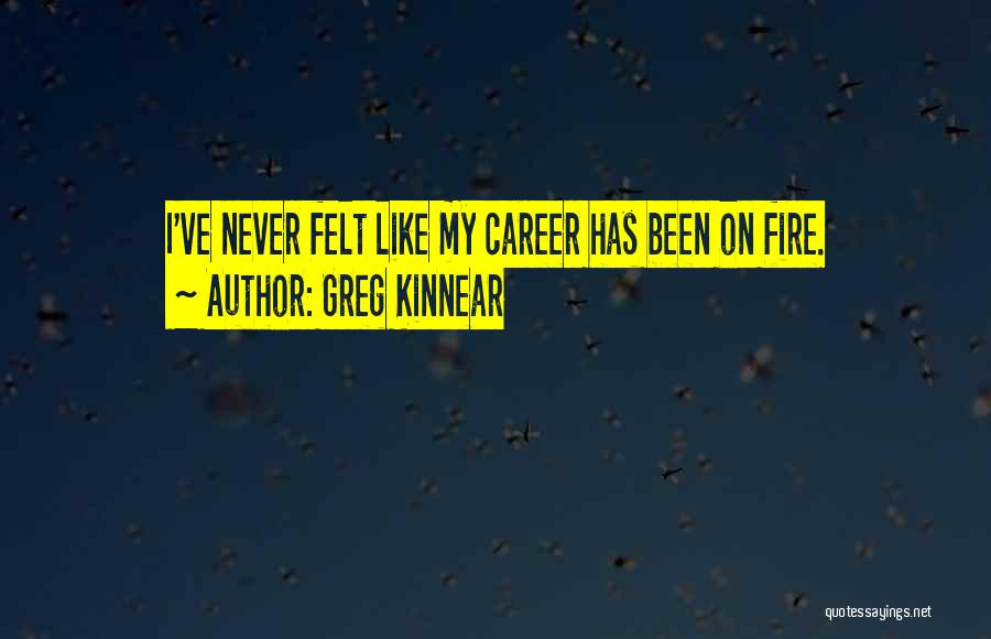 Greg Kinnear Quotes: I've Never Felt Like My Career Has Been On Fire.