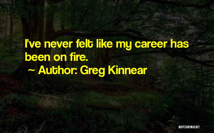 Greg Kinnear Quotes: I've Never Felt Like My Career Has Been On Fire.