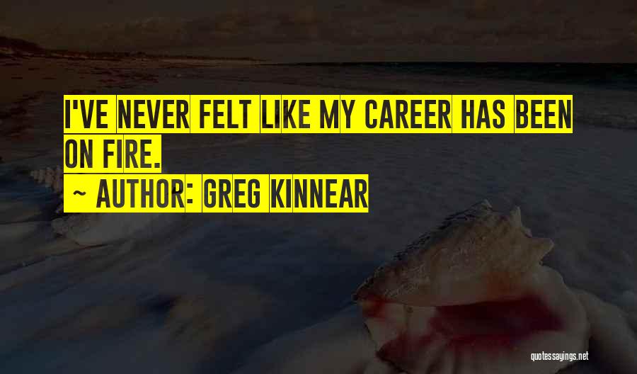 Greg Kinnear Quotes: I've Never Felt Like My Career Has Been On Fire.