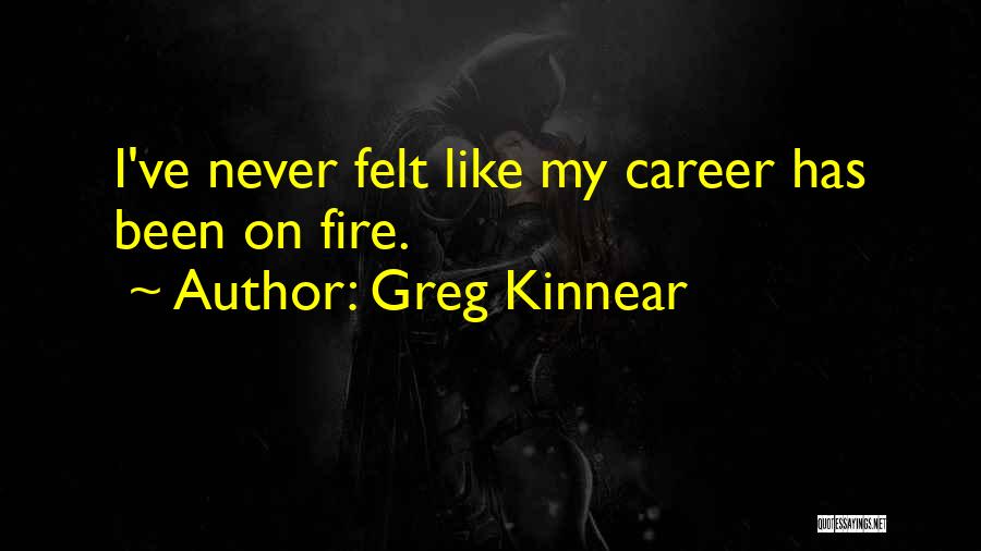 Greg Kinnear Quotes: I've Never Felt Like My Career Has Been On Fire.