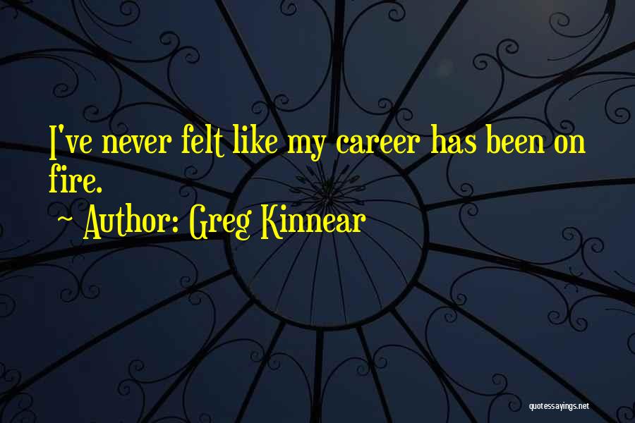 Greg Kinnear Quotes: I've Never Felt Like My Career Has Been On Fire.