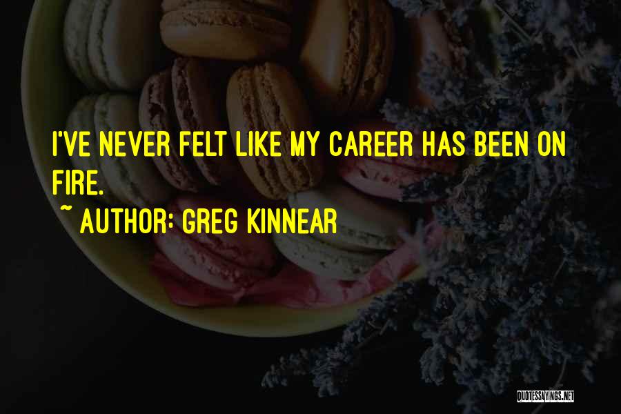 Greg Kinnear Quotes: I've Never Felt Like My Career Has Been On Fire.