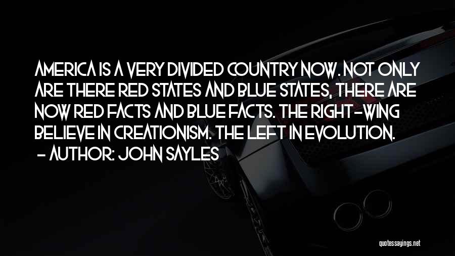 John Sayles Quotes: America Is A Very Divided Country Now. Not Only Are There Red States And Blue States, There Are Now Red