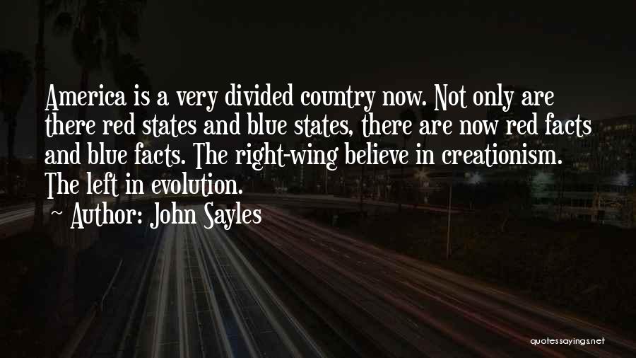 John Sayles Quotes: America Is A Very Divided Country Now. Not Only Are There Red States And Blue States, There Are Now Red