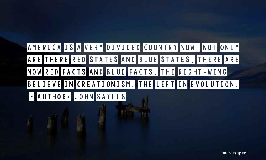 John Sayles Quotes: America Is A Very Divided Country Now. Not Only Are There Red States And Blue States, There Are Now Red
