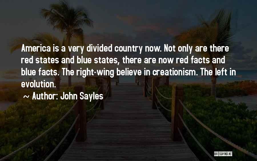 John Sayles Quotes: America Is A Very Divided Country Now. Not Only Are There Red States And Blue States, There Are Now Red