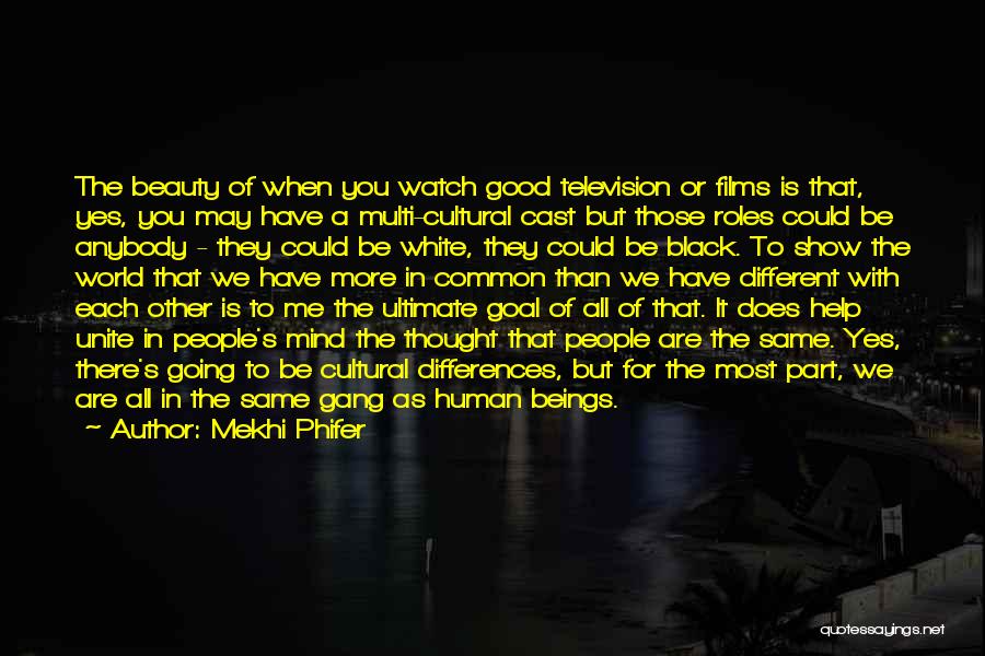 Mekhi Phifer Quotes: The Beauty Of When You Watch Good Television Or Films Is That, Yes, You May Have A Multi-cultural Cast But