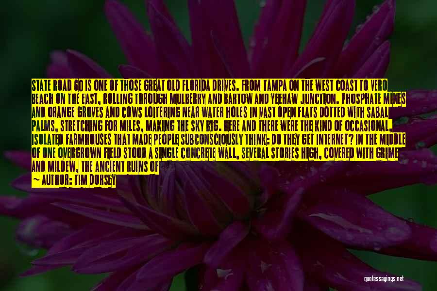 Tim Dorsey Quotes: State Road 60 Is One Of Those Great Old Florida Drives. From Tampa On The West Coast To Vero Beach