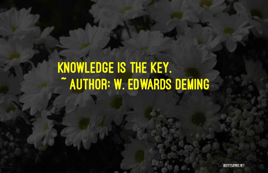 W. Edwards Deming Quotes: Knowledge Is The Key.