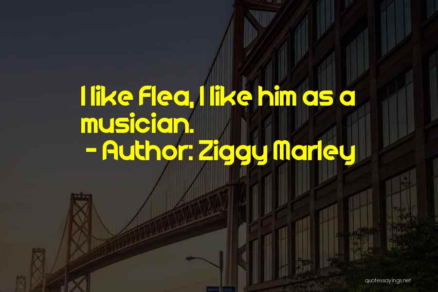 Ziggy Marley Quotes: I Like Flea, I Like Him As A Musician.