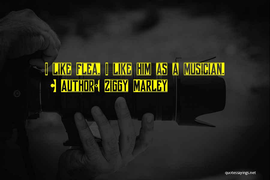 Ziggy Marley Quotes: I Like Flea, I Like Him As A Musician.