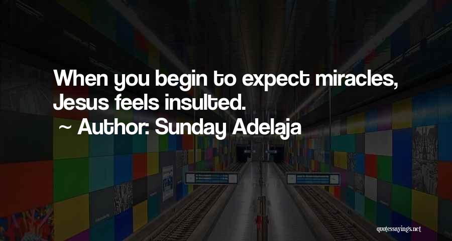 Sunday Adelaja Quotes: When You Begin To Expect Miracles, Jesus Feels Insulted.