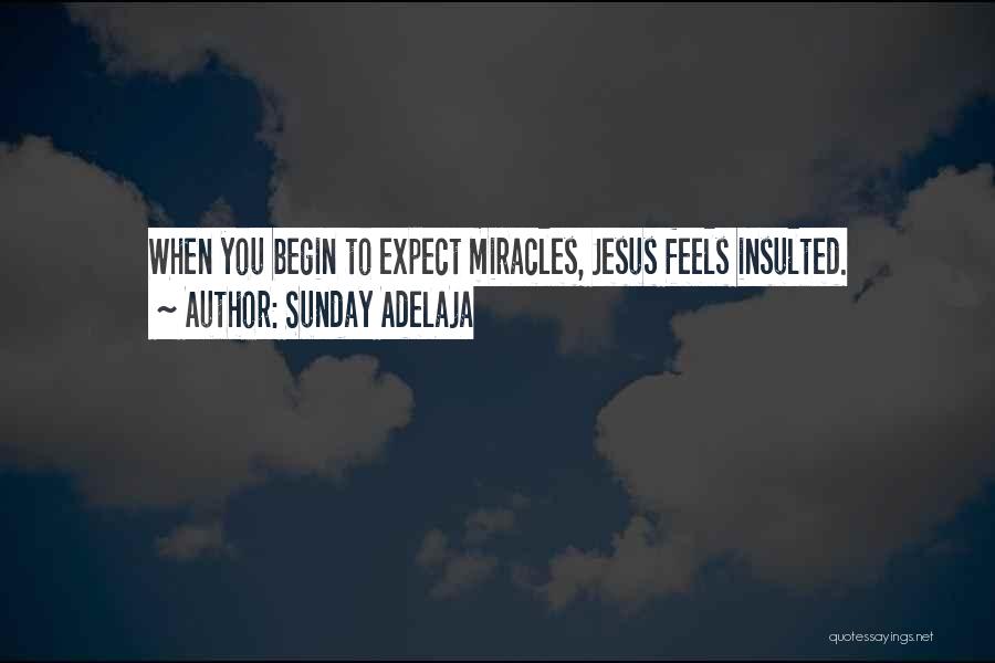 Sunday Adelaja Quotes: When You Begin To Expect Miracles, Jesus Feels Insulted.