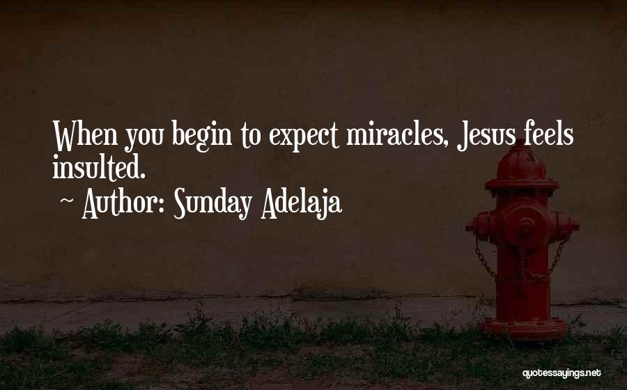 Sunday Adelaja Quotes: When You Begin To Expect Miracles, Jesus Feels Insulted.