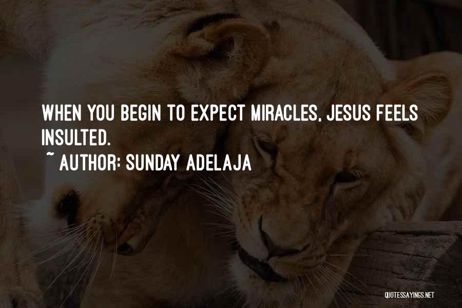 Sunday Adelaja Quotes: When You Begin To Expect Miracles, Jesus Feels Insulted.