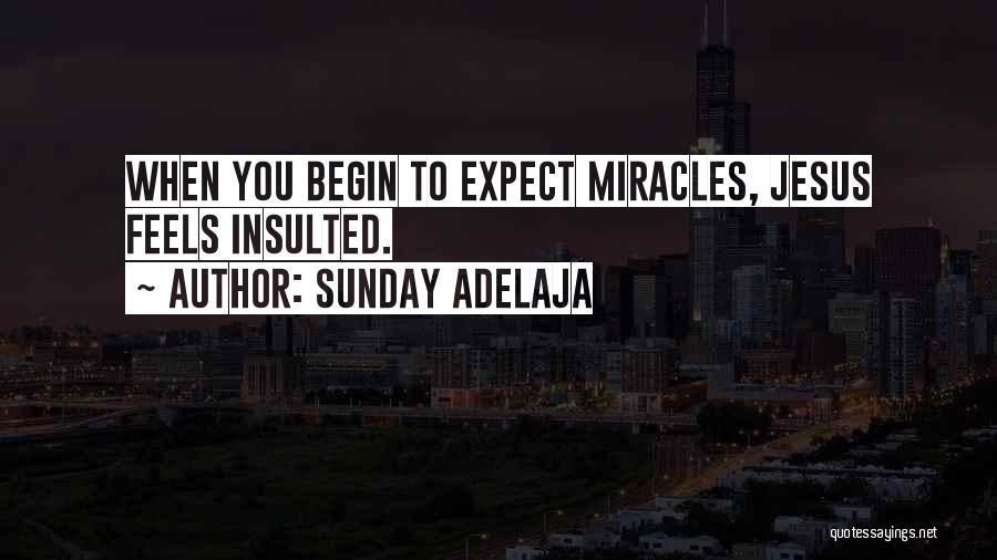 Sunday Adelaja Quotes: When You Begin To Expect Miracles, Jesus Feels Insulted.