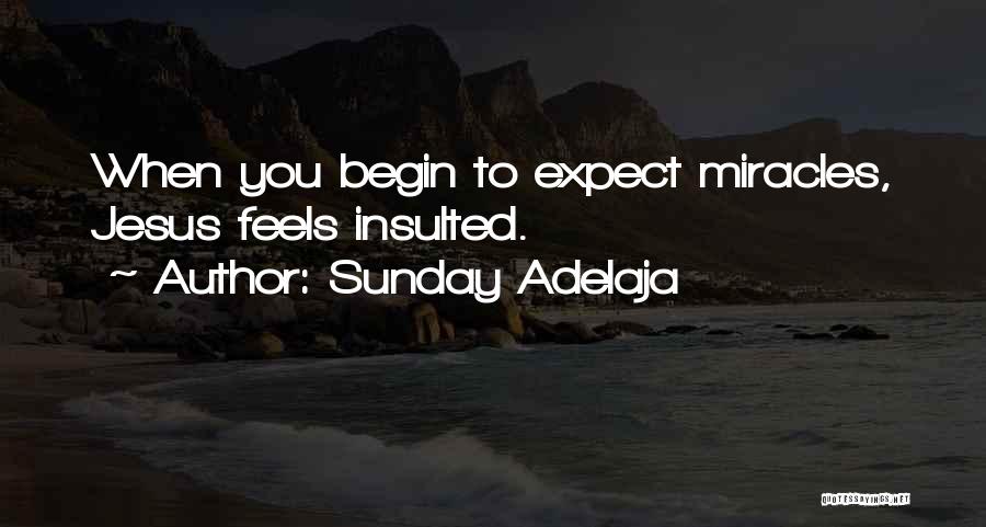 Sunday Adelaja Quotes: When You Begin To Expect Miracles, Jesus Feels Insulted.