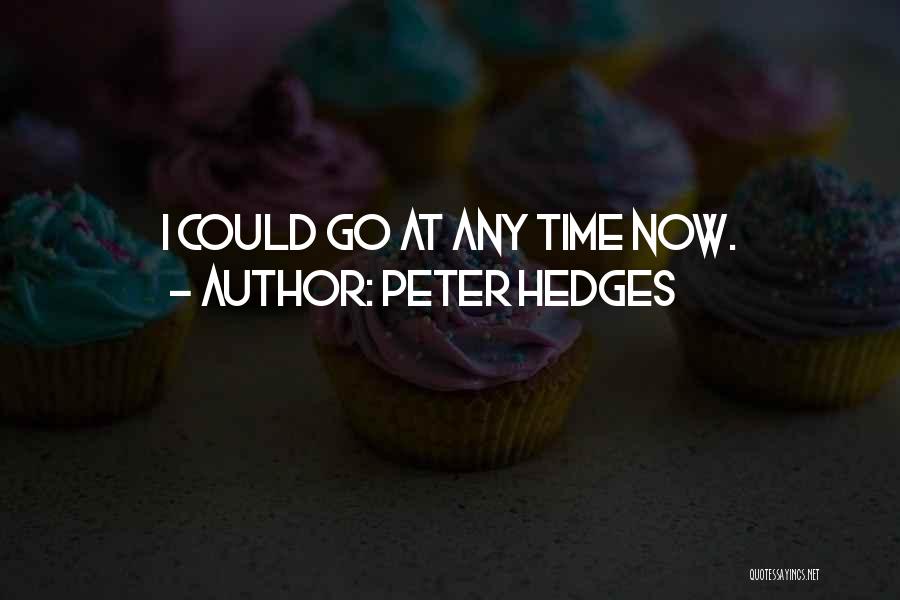 Peter Hedges Quotes: I Could Go At Any Time Now.