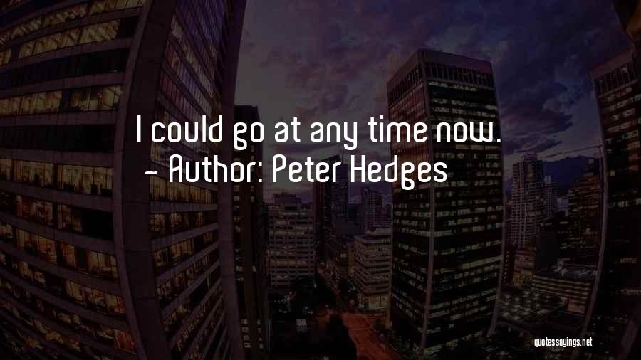 Peter Hedges Quotes: I Could Go At Any Time Now.