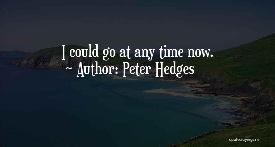 Peter Hedges Quotes: I Could Go At Any Time Now.