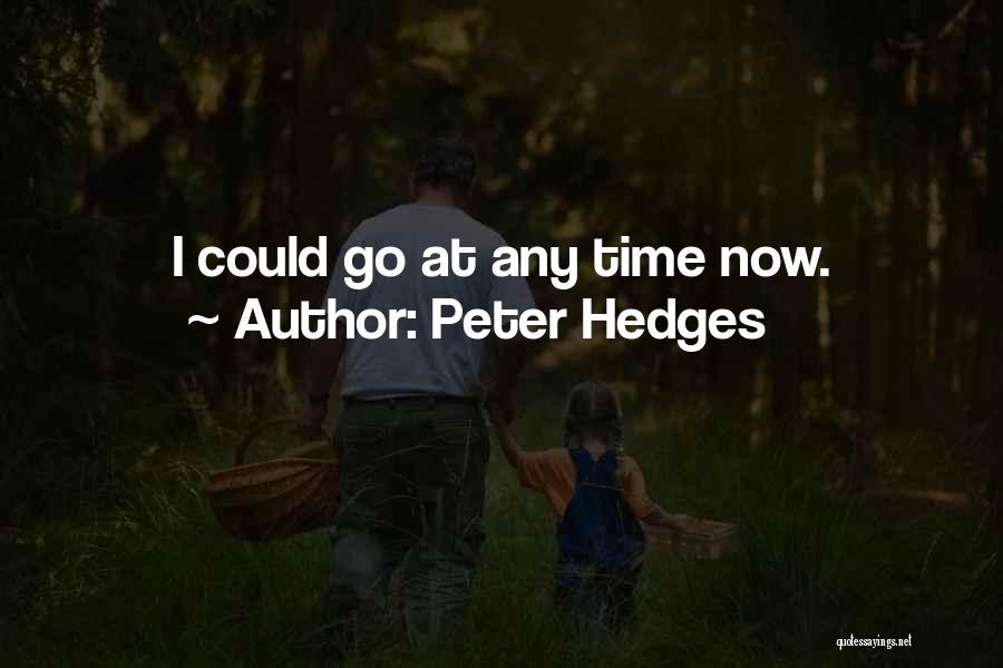 Peter Hedges Quotes: I Could Go At Any Time Now.
