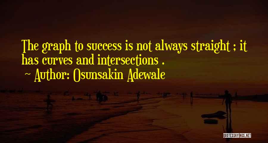 Osunsakin Adewale Quotes: The Graph To Success Is Not Always Straight ; It Has Curves And Intersections .