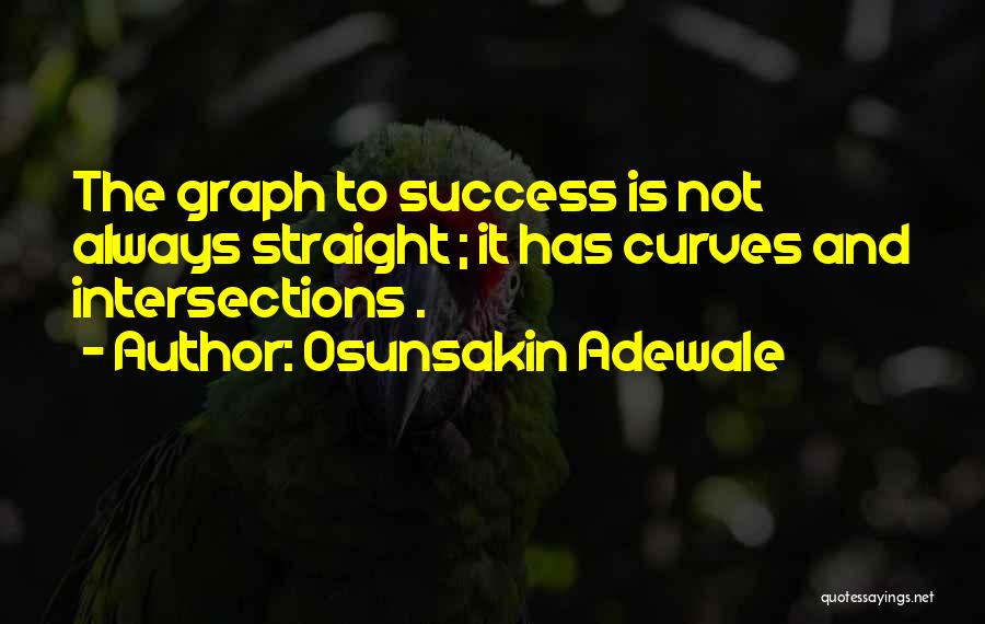 Osunsakin Adewale Quotes: The Graph To Success Is Not Always Straight ; It Has Curves And Intersections .