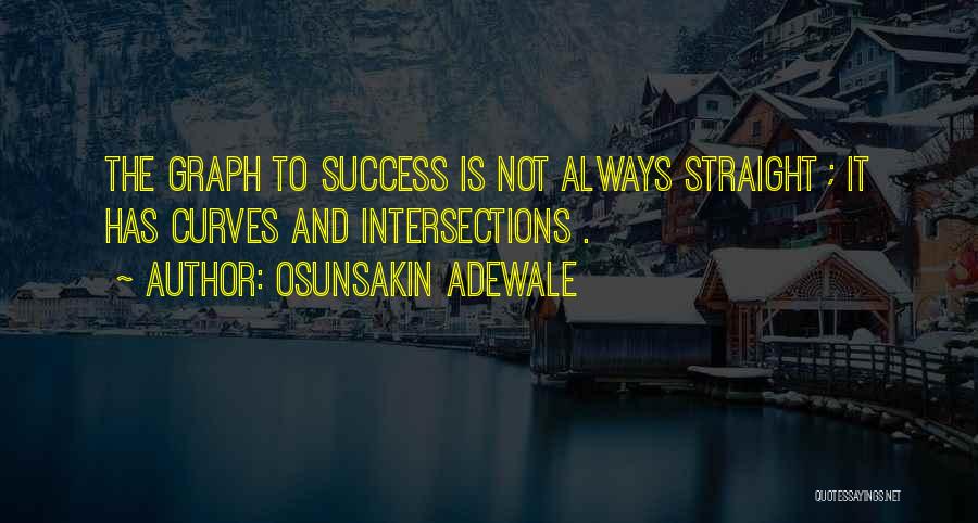 Osunsakin Adewale Quotes: The Graph To Success Is Not Always Straight ; It Has Curves And Intersections .