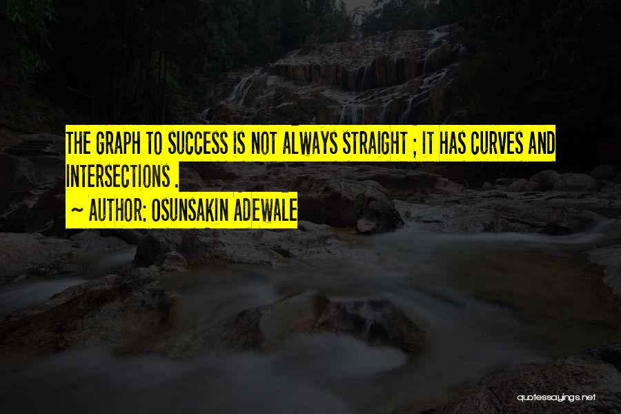 Osunsakin Adewale Quotes: The Graph To Success Is Not Always Straight ; It Has Curves And Intersections .