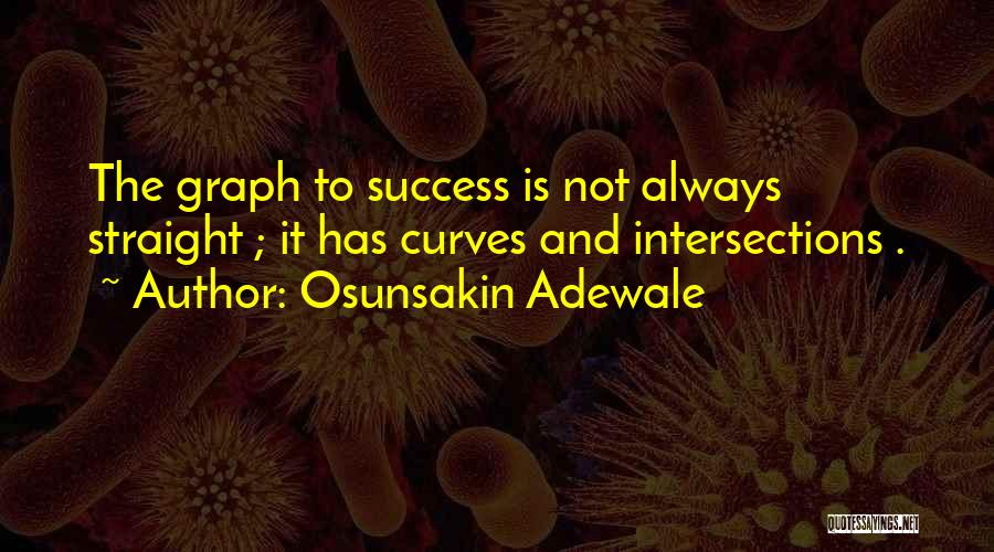 Osunsakin Adewale Quotes: The Graph To Success Is Not Always Straight ; It Has Curves And Intersections .