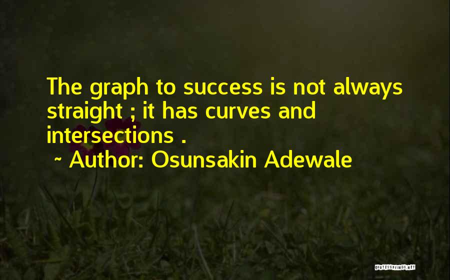 Osunsakin Adewale Quotes: The Graph To Success Is Not Always Straight ; It Has Curves And Intersections .