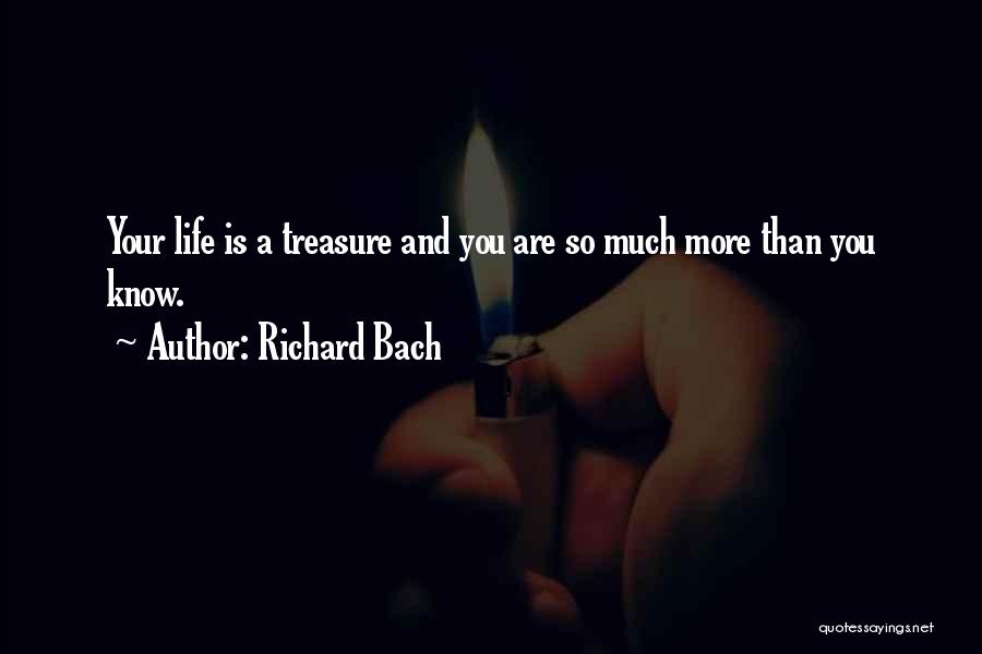 Richard Bach Quotes: Your Life Is A Treasure And You Are So Much More Than You Know.