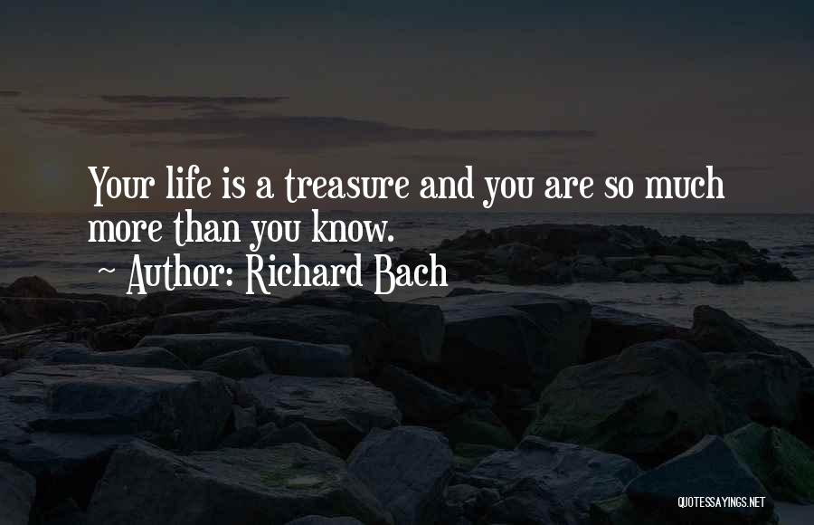 Richard Bach Quotes: Your Life Is A Treasure And You Are So Much More Than You Know.