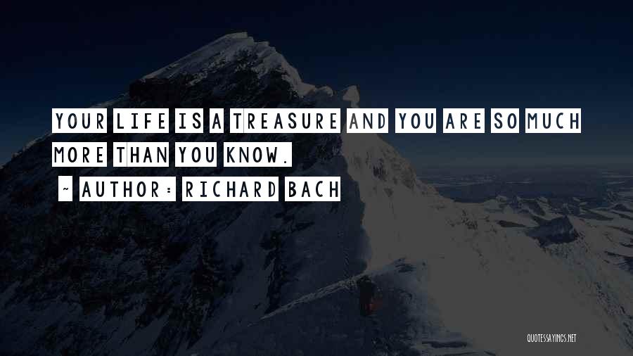 Richard Bach Quotes: Your Life Is A Treasure And You Are So Much More Than You Know.