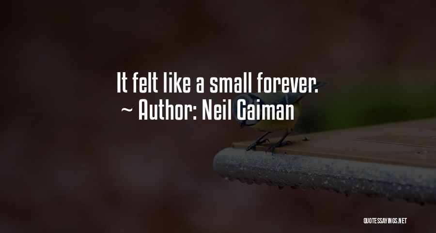 Neil Gaiman Quotes: It Felt Like A Small Forever.