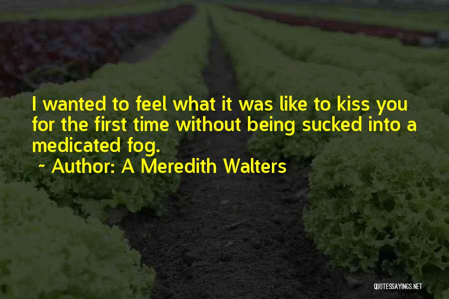 A Meredith Walters Quotes: I Wanted To Feel What It Was Like To Kiss You For The First Time Without Being Sucked Into A