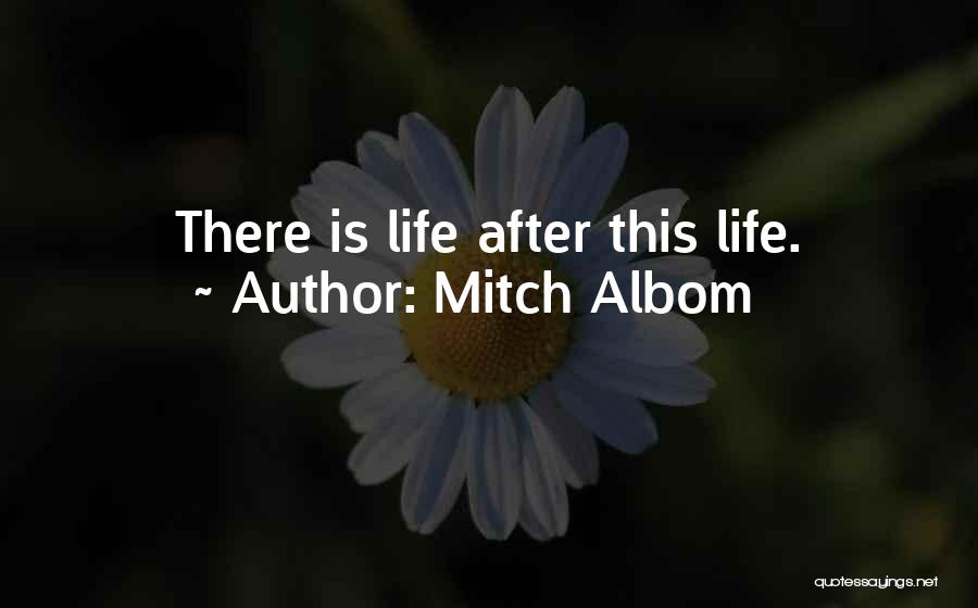 Mitch Albom Quotes: There Is Life After This Life.