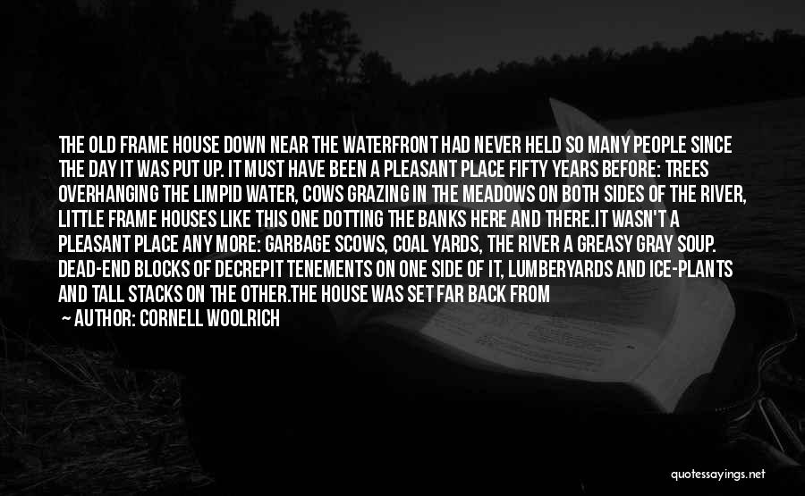 Cornell Woolrich Quotes: The Old Frame House Down Near The Waterfront Had Never Held So Many People Since The Day It Was Put