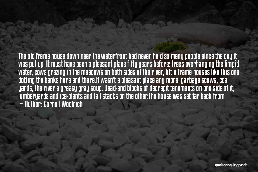 Cornell Woolrich Quotes: The Old Frame House Down Near The Waterfront Had Never Held So Many People Since The Day It Was Put