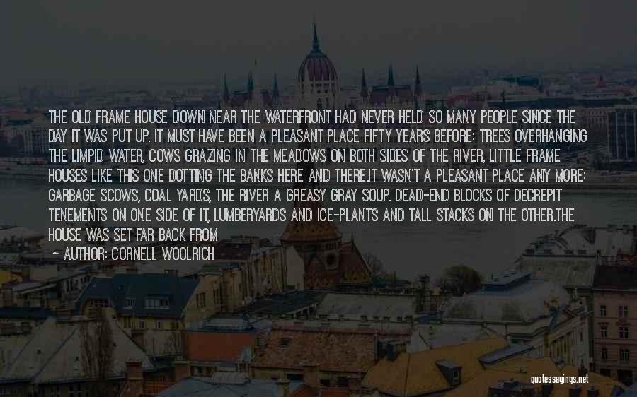 Cornell Woolrich Quotes: The Old Frame House Down Near The Waterfront Had Never Held So Many People Since The Day It Was Put