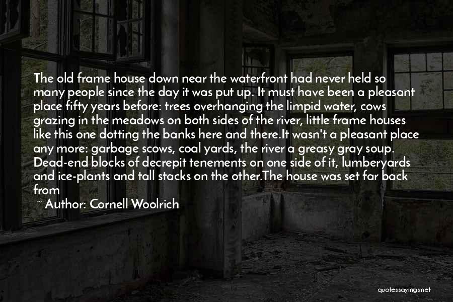 Cornell Woolrich Quotes: The Old Frame House Down Near The Waterfront Had Never Held So Many People Since The Day It Was Put